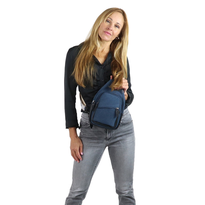 Concealed Carry Indie Canvas Sling by DS Conceal — Unisex CCW Sling Bag with Fast-Access Compartment & Universal Holster