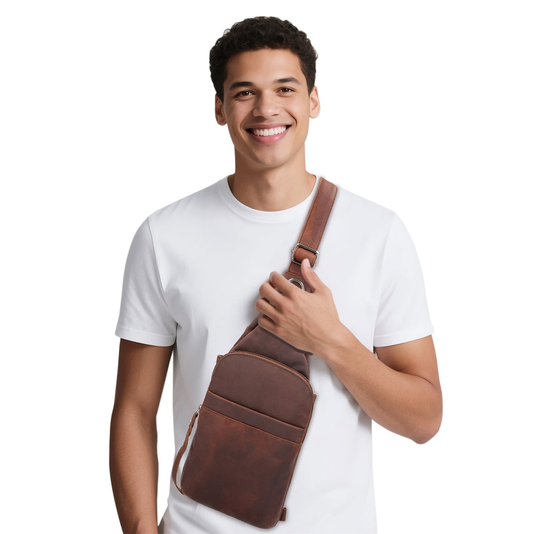 Concealed Carry Unisex Dakota Leather Sling by Lady Conceal