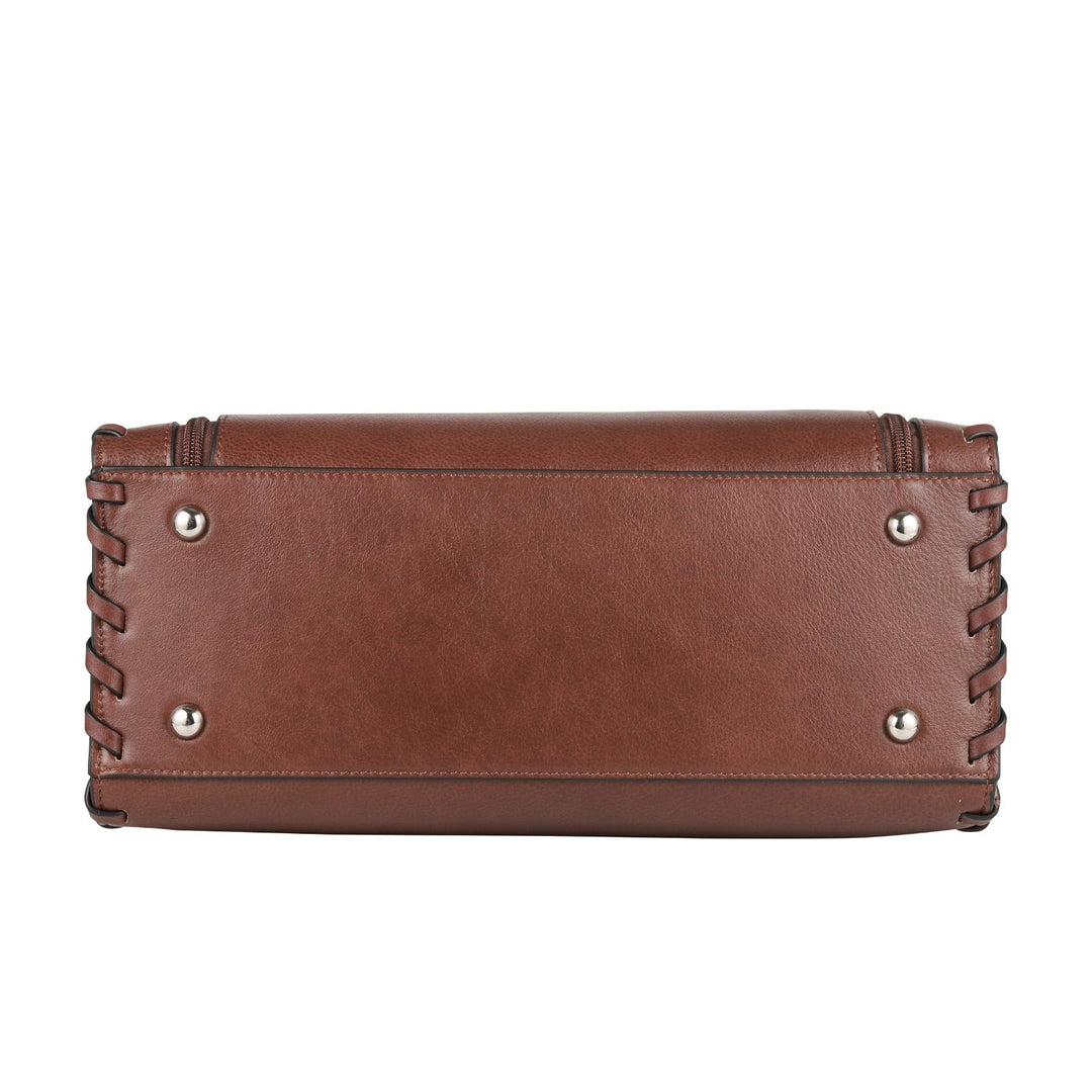 Concealed Carry Emma Leather Satchel by Lady Conceal