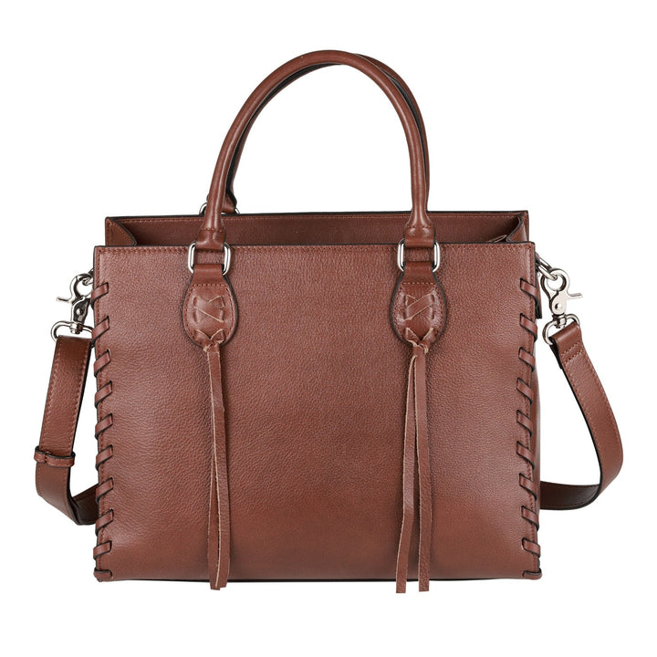 Concealed Carry Emma Leather Satchel by Lady Conceal