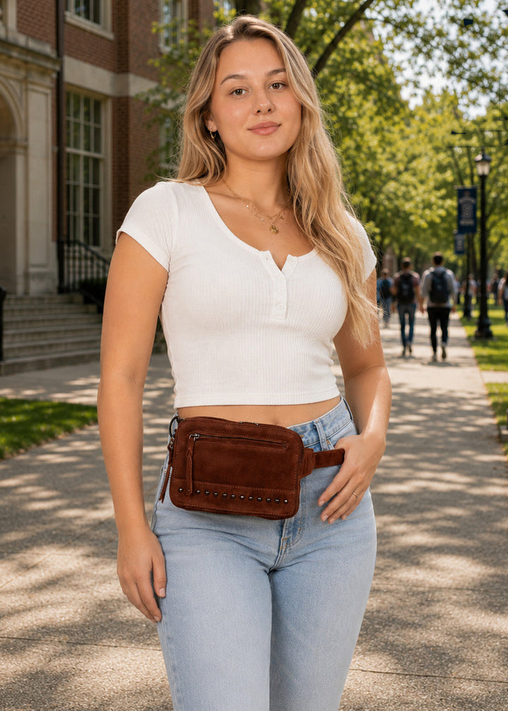 Concealed Carry Kailey Leather Fanny Pack/Sling by Lady Conceal