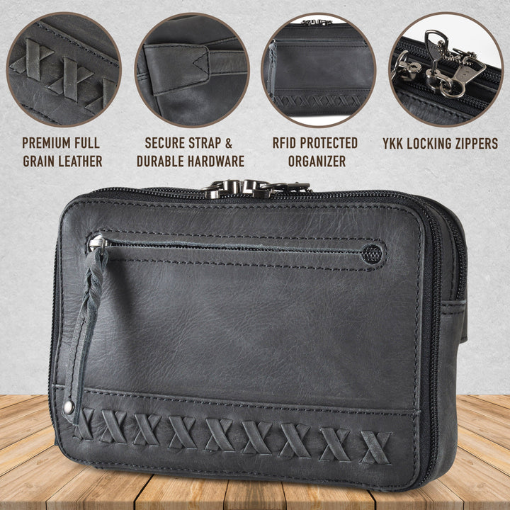 Concealed Carry Kailey Leather Fanny Pack/Sling by Lady Conceal