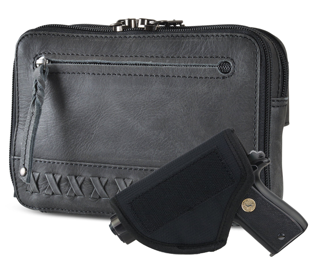 Concealed Carry Kailey Leather Fanny Pack/Sling by Lady Conceal