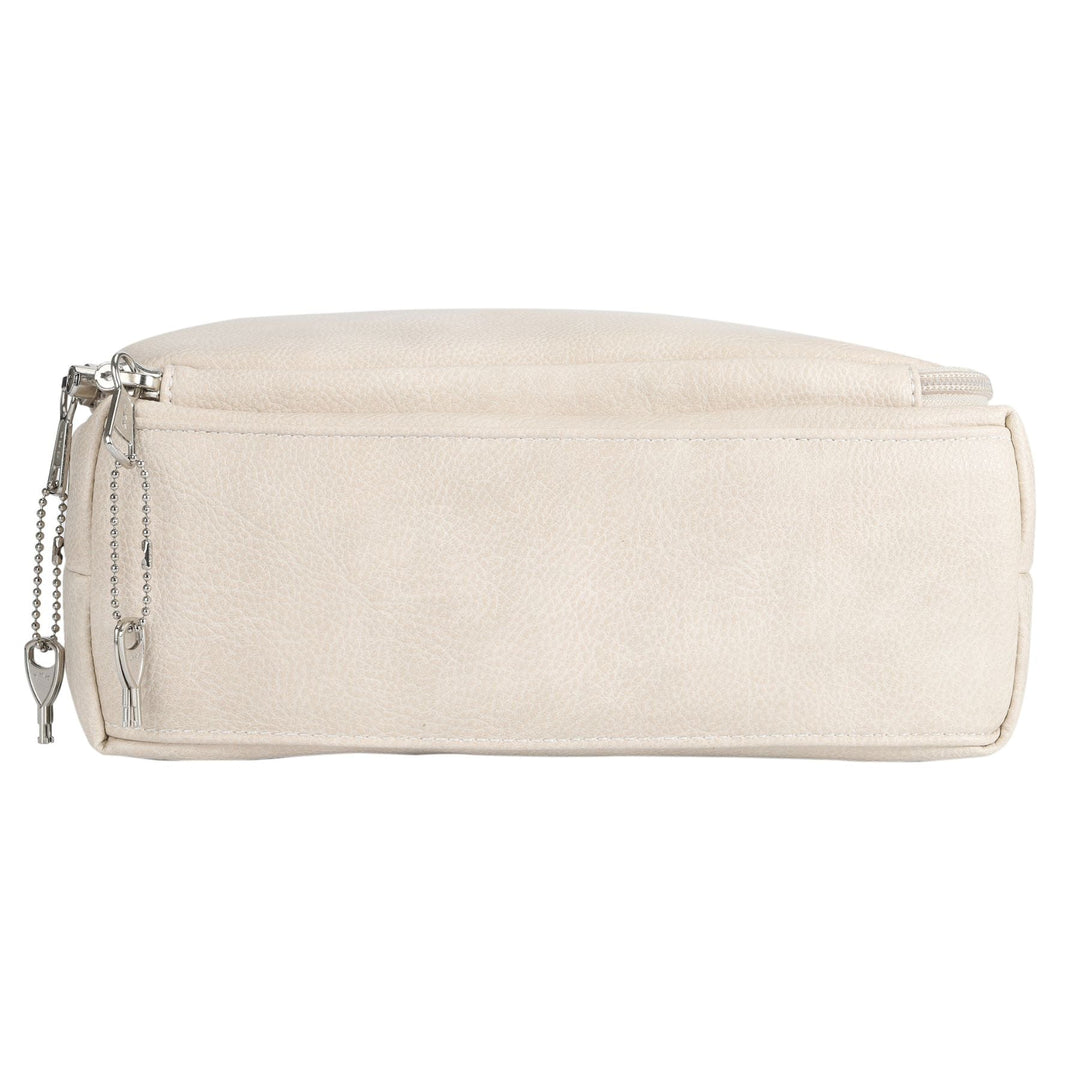 Hailey Concealed Carry Crossbody — Faux Leather Purse with Laser-Cut Detailing, Ambidextrous Locking Zippers & Universal Holster