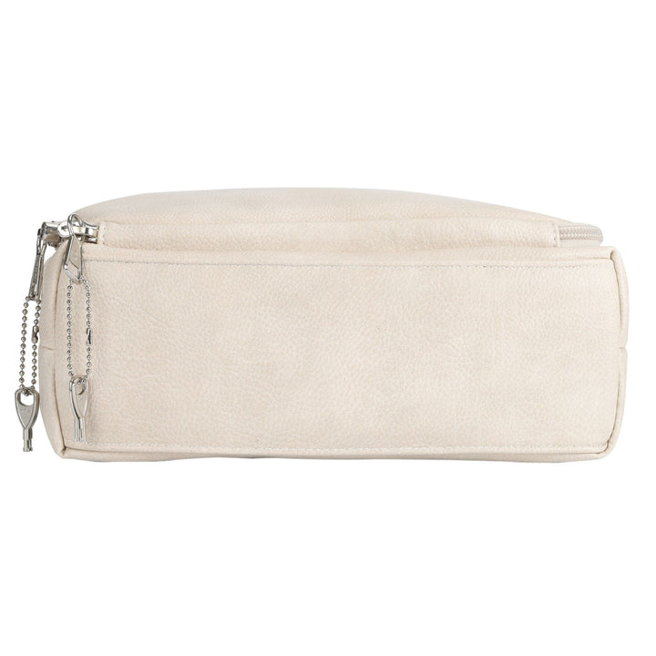 Hailey Concealed Carry Crossbody — Faux Leather Purse with Laser-Cut Detailing, Ambidextrous Locking Zippers & Universal Holster