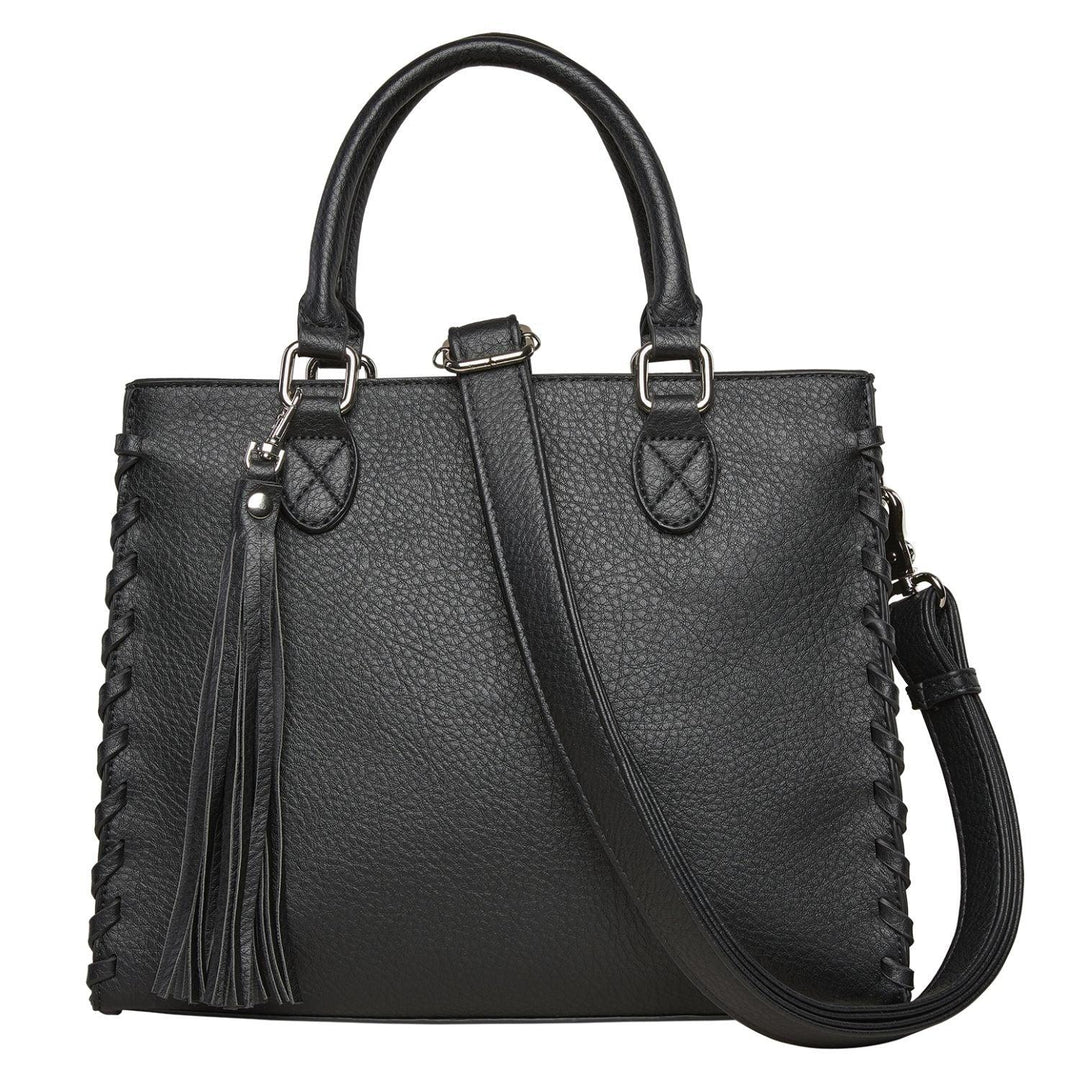 Concealed Carry Crossbody Ann Satchel for Women — Leather CCW Satchel with YKK Zipper and Adjustable Strap