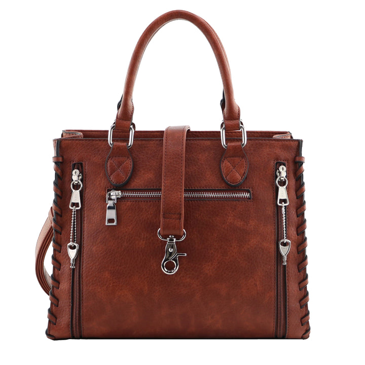 Concealed Carry Crossbody Ann Satchel for Women — Leather CCW Satchel with YKK Zipper and Adjustable Strap