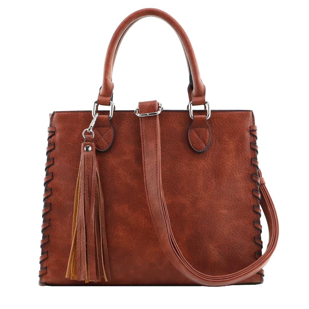 Concealed Carry Crossbody Ann Satchel for Women — Leather CCW Satchel with YKK Zipper and Adjustable Strap