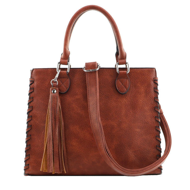 Concealed Carry Crossbody Ann Satchel for Women — Leather CCW Satchel with YKK Zipper and Adjustable Strap