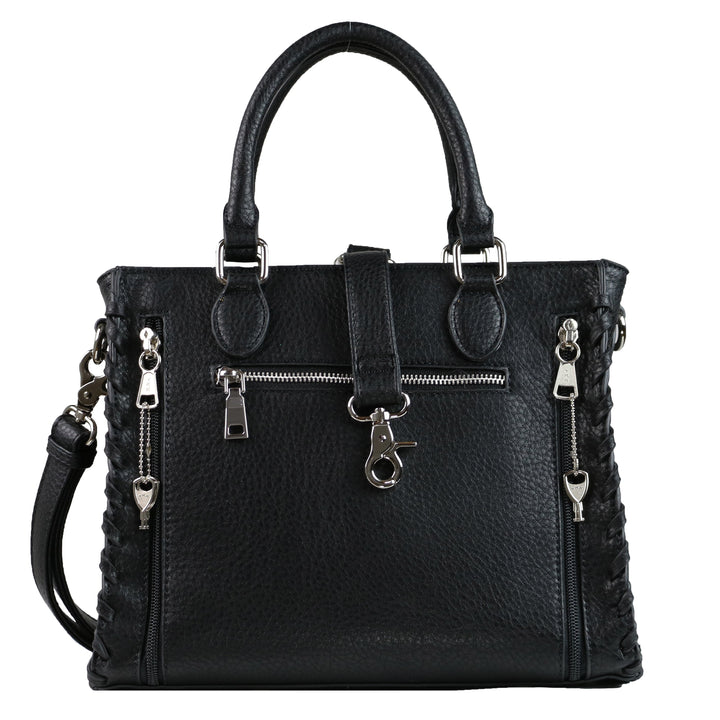 Concealed Carry Crossbody Ann Satchel for Women — Leather CCW Satchel with YKK Zipper and Adjustable Strap