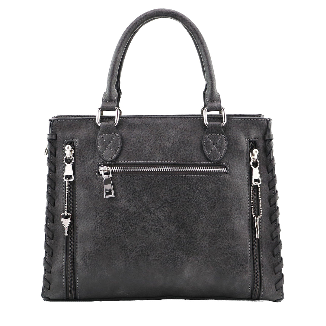 Concealed Carry Crossbody Ann Satchel for Women — Leather CCW Satchel with YKK Zipper and Adjustable Strap