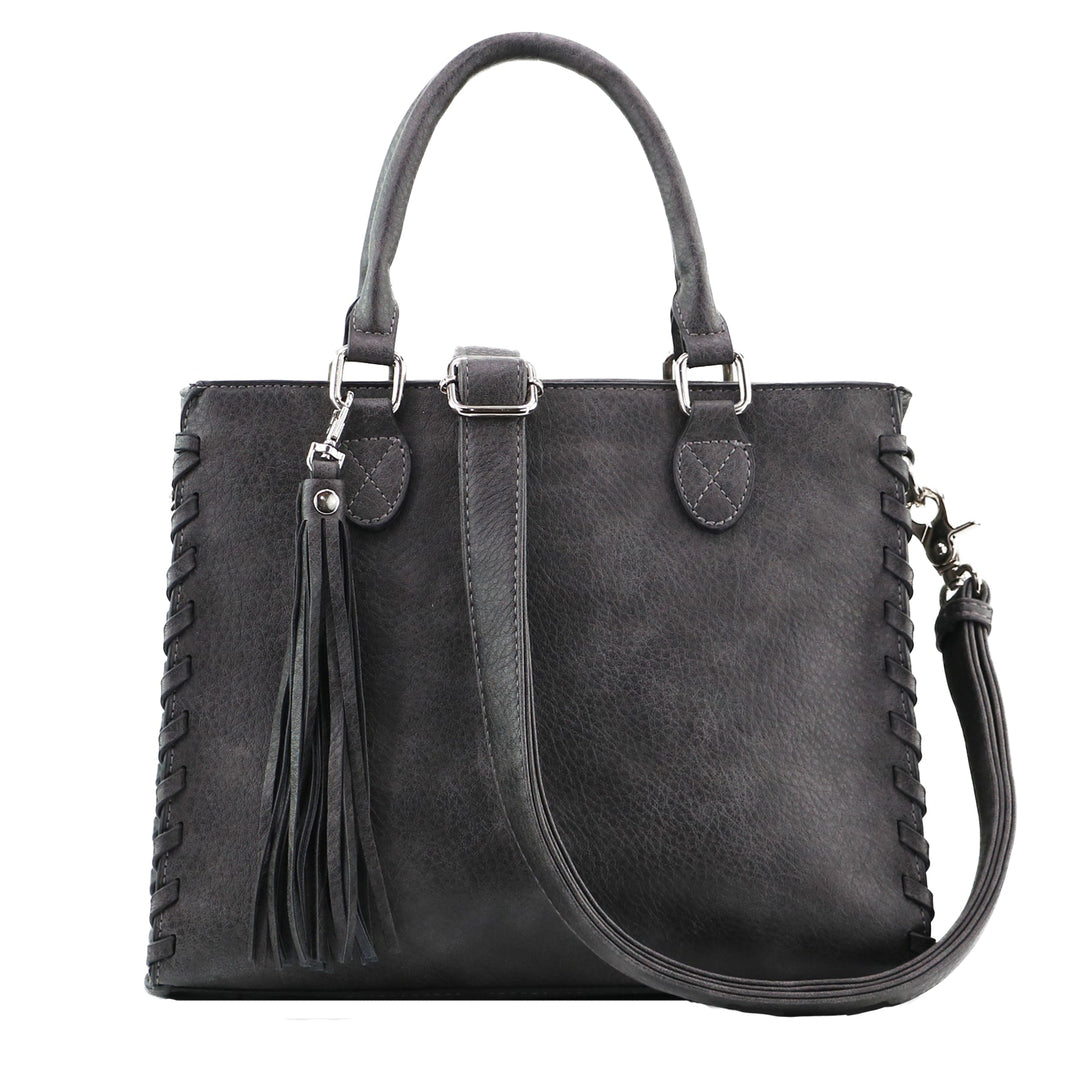 Concealed Carry Crossbody Ann Satchel for Women — Leather CCW Satchel with YKK Zipper and Adjustable Strap