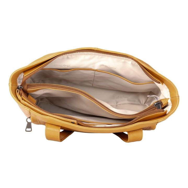 Concealed Carry Reagan Medium Leather Tote by Lady Conceal