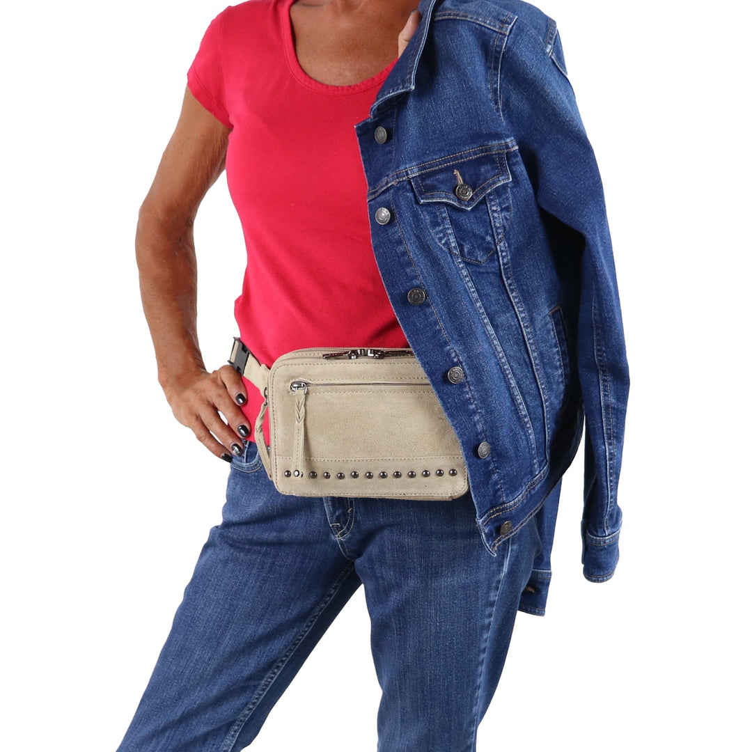 Concealed Carry Kailey Leather Fanny Pack/Sling by Lady Conceal