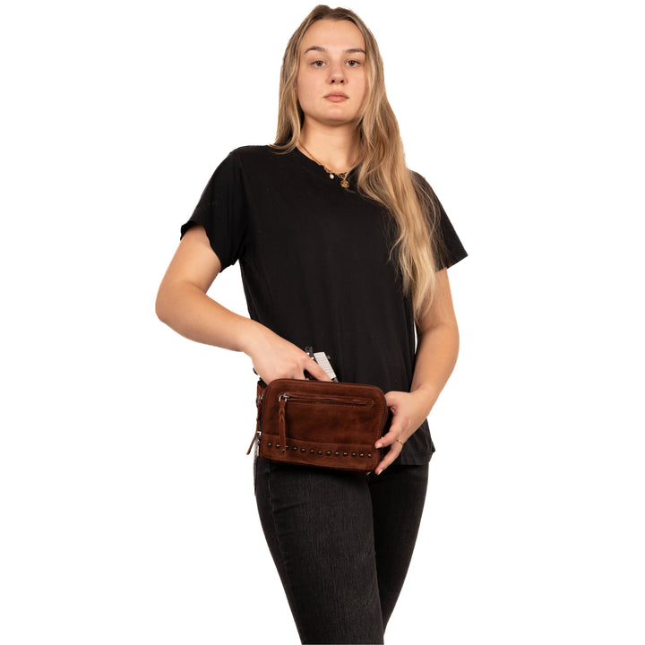 Concealed Carry Kailey Leather Fanny Pack/Sling by Lady Conceal