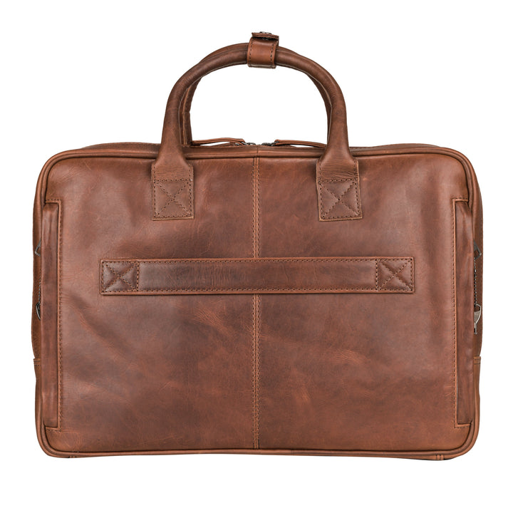 Concealed Carry Hayden Leather Computer Briefcase with RFID Organizer by Lady Conceal — Large CCW Bag Preferred by Men, Fits Laptops & Full-Size Handguns