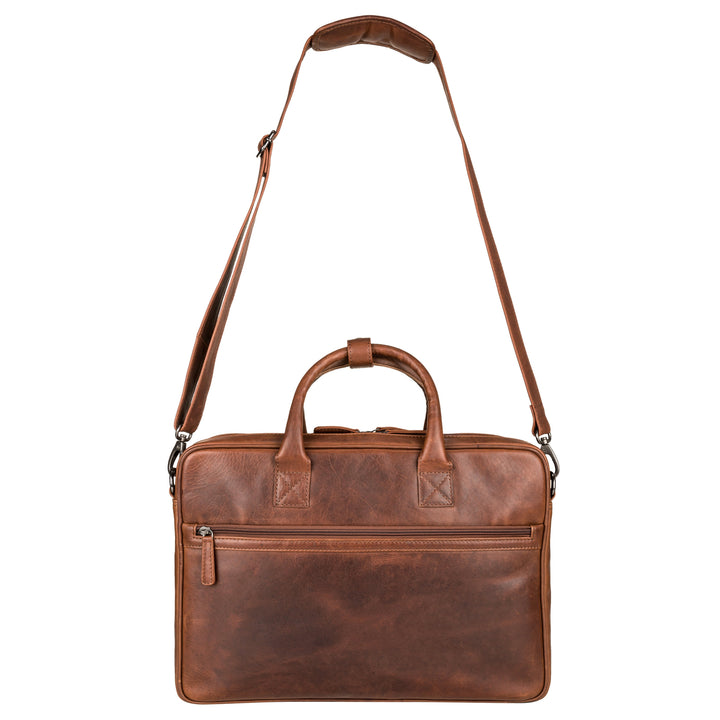 Concealed Carry Hayden Leather Computer Briefcase with RFID Organizer by Lady Conceal — Large CCW Bag Preferred by Men, Fits Laptops & Full-Size Handguns