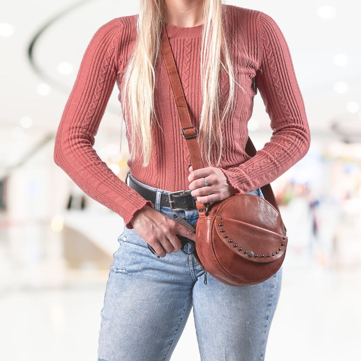 Women's Concealed Carry Mia Crossbody Purse — Everyday CCW Handbag with Locking Zipper, Universal Holster, and Ambidextrous Access