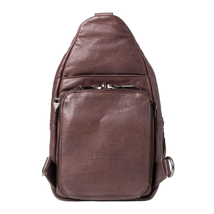 Concealed Carry Unisex Taylor Leather Sling Backpack Sling for Women — Ambidextrous CCW Bag with Universal Holster