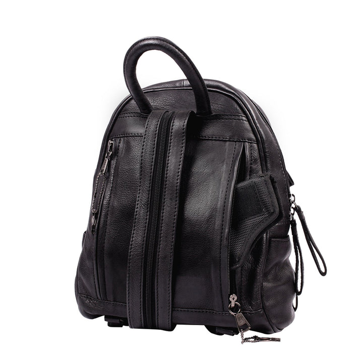 Concealed Carry RFID Daisy Leather Backpack for Women — CCW Backpack Purse with RFID Protection and Locking Gun Compartment