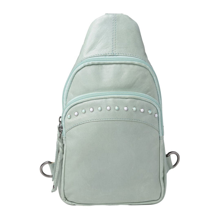 Concealed Carry Haven Sling Leather Backpack by Lady Conceal