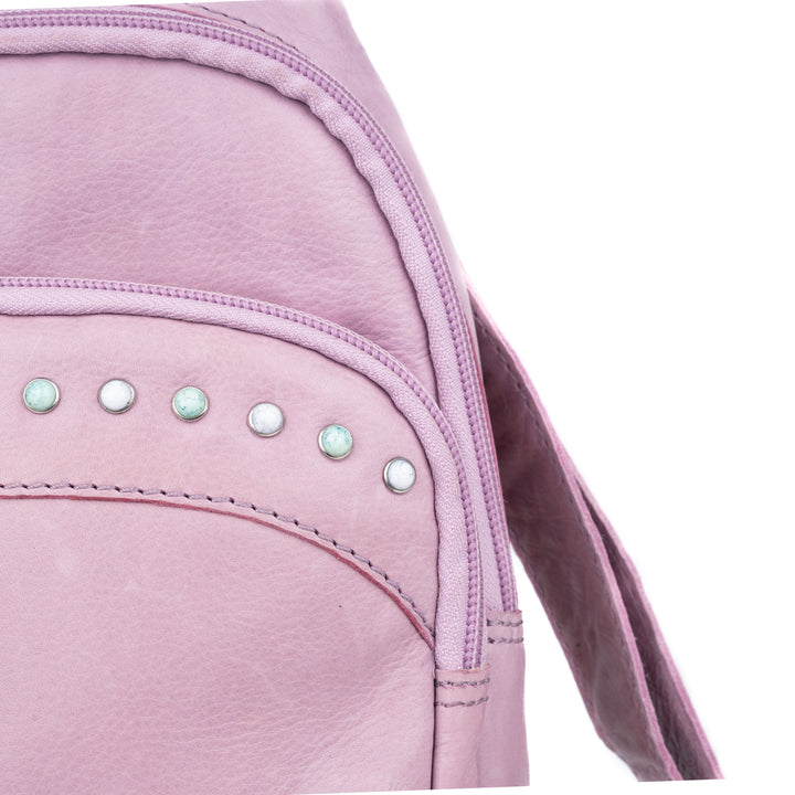 Concealed Carry Haven Sling Leather Backpack by Lady Conceal