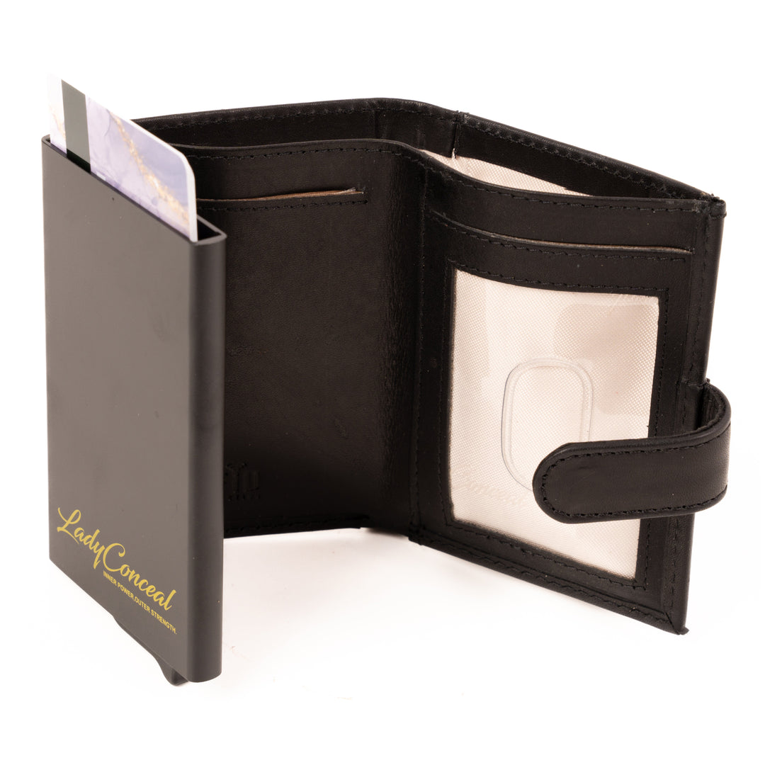 Nova RFID Compact Leather Wallet by Lady Conceal