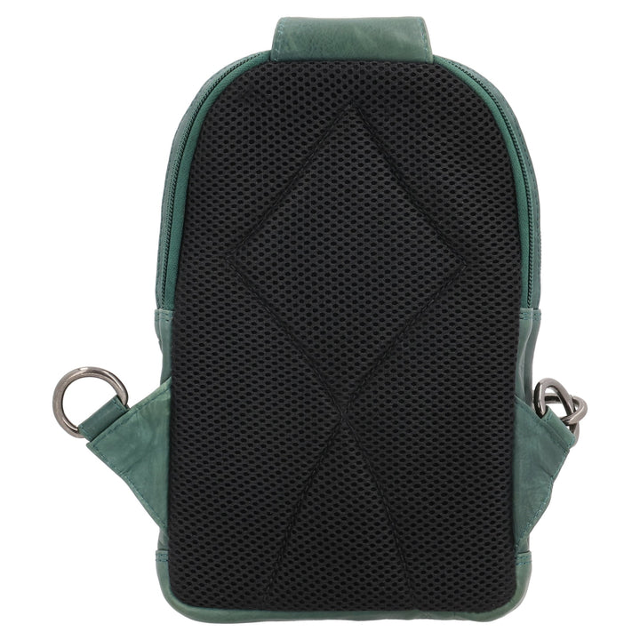 Concealed Carry Bristol Sling Leather Backpack by Lady Conceal