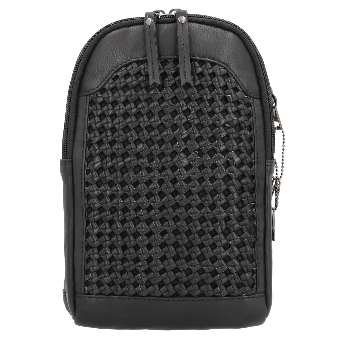 Concealed Carry Bristol Sling Leather Backpack by Lady Conceal