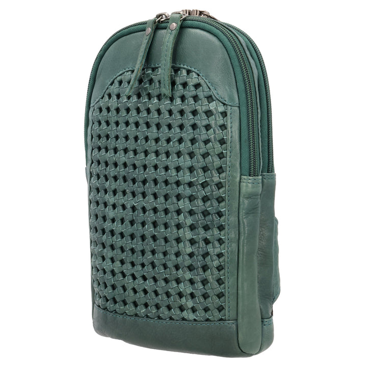 Concealed Carry Bristol Sling Leather Backpack by Lady Conceal