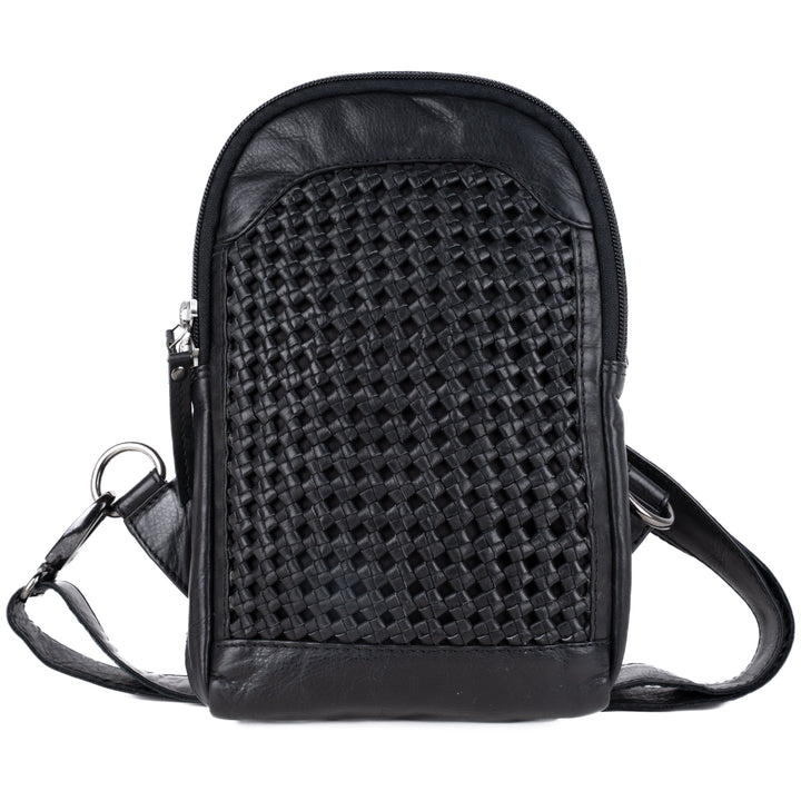 Concealed Carry Bristol Sling Leather Backpack by Lady Conceal