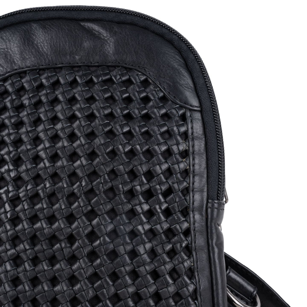 Concealed Carry Bristol Sling Leather Backpack by Lady Conceal