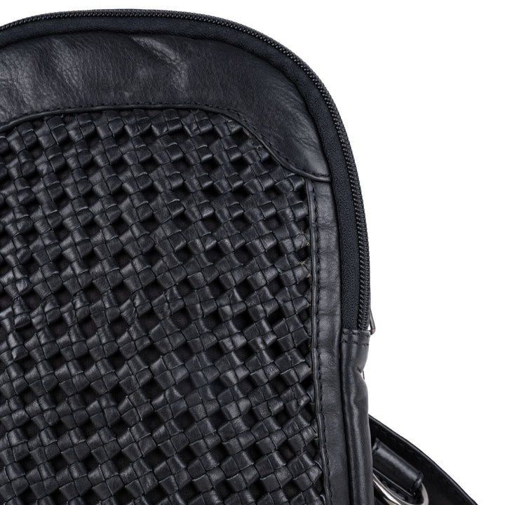 Concealed Carry Bristol Sling Leather Backpack by Lady Conceal