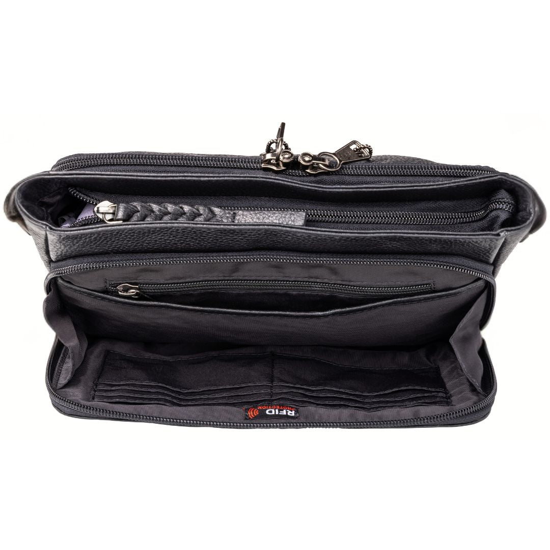 Concealed Carry Zoe Leather Crossbody by Lady Conceal