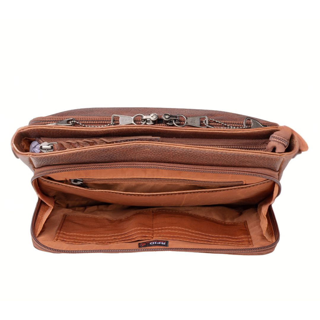 Concealed Carry Zoe Leather Crossbody by Lady Conceal