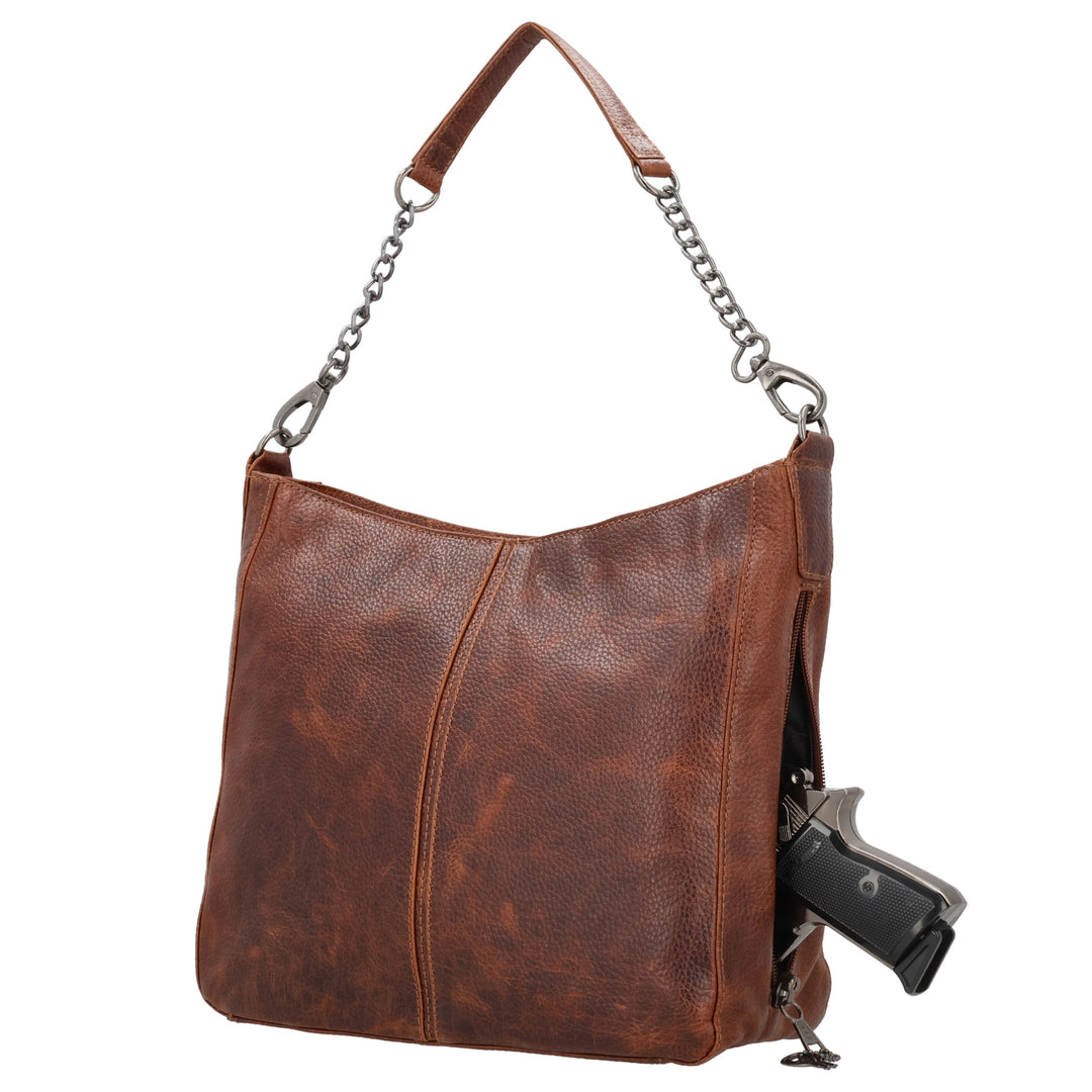 Concealed Carry Ava Leather Hobo by Lady Conceal