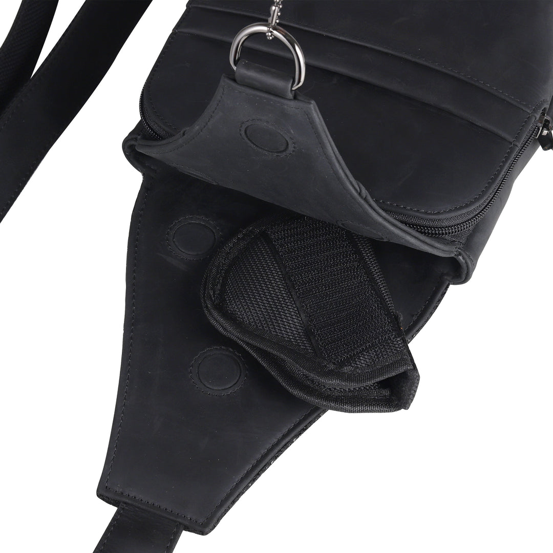 Concealed Carry Unisex Dakota Leather Sling by Lady Conceal - Large and Regular Size