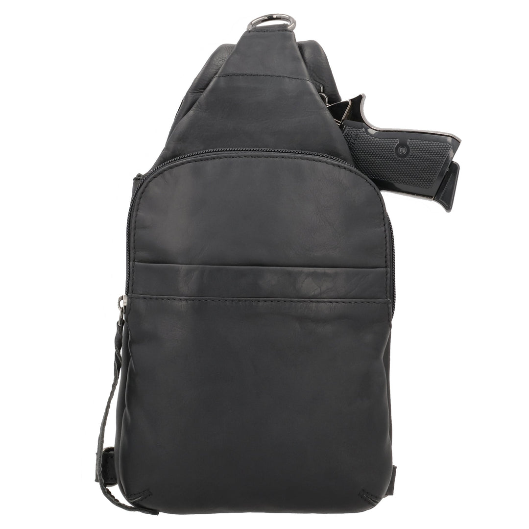 Concealed Carry Unisex Dakota Leather Sling by Lady Conceal - Large and Regular Size