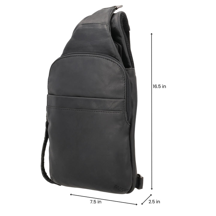Concealed Carry Unisex Dakota Leather Sling by Lady Conceal - Large and Regular Size