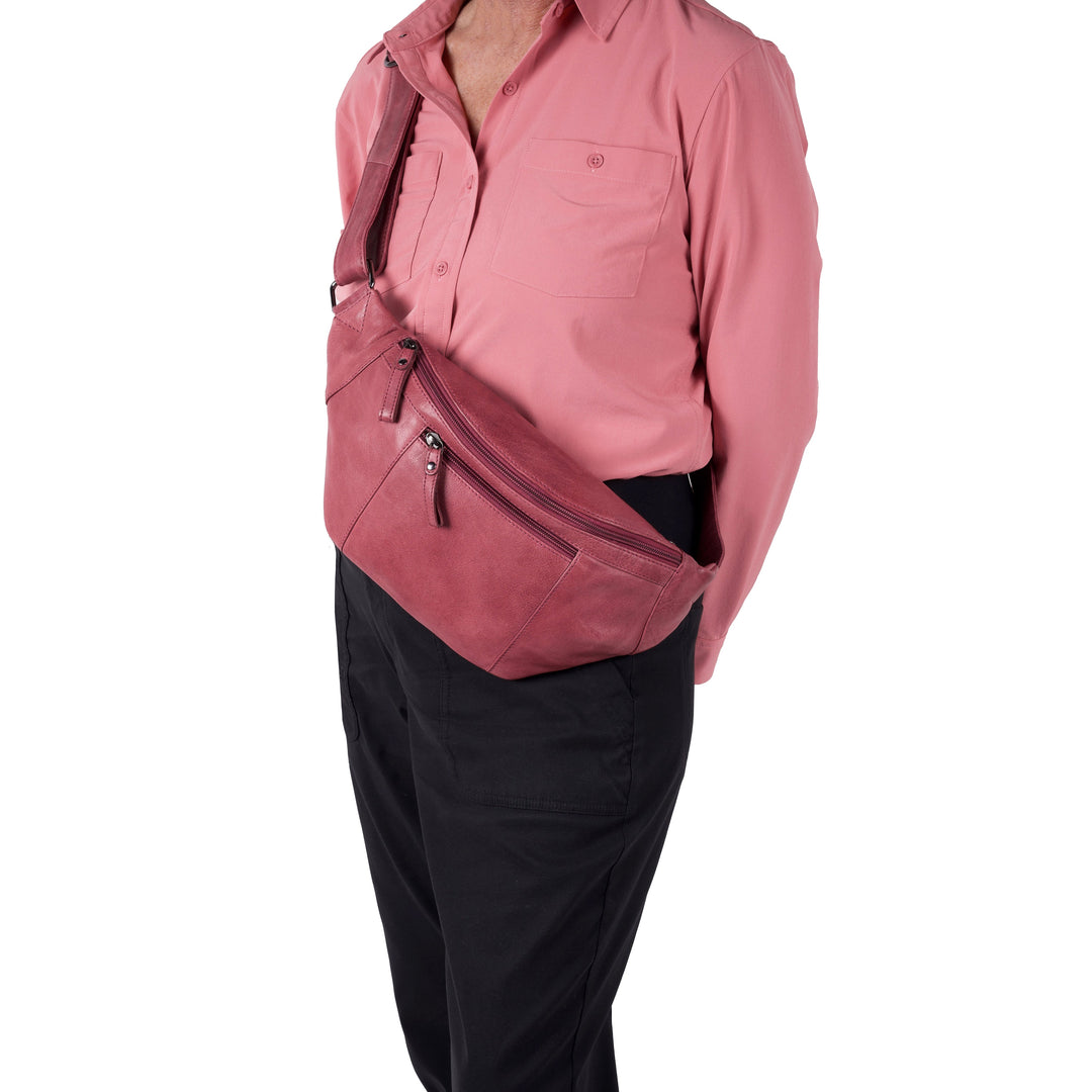 Concealed Carry Charlie Magnetic Leather Sling by Lady Conceal