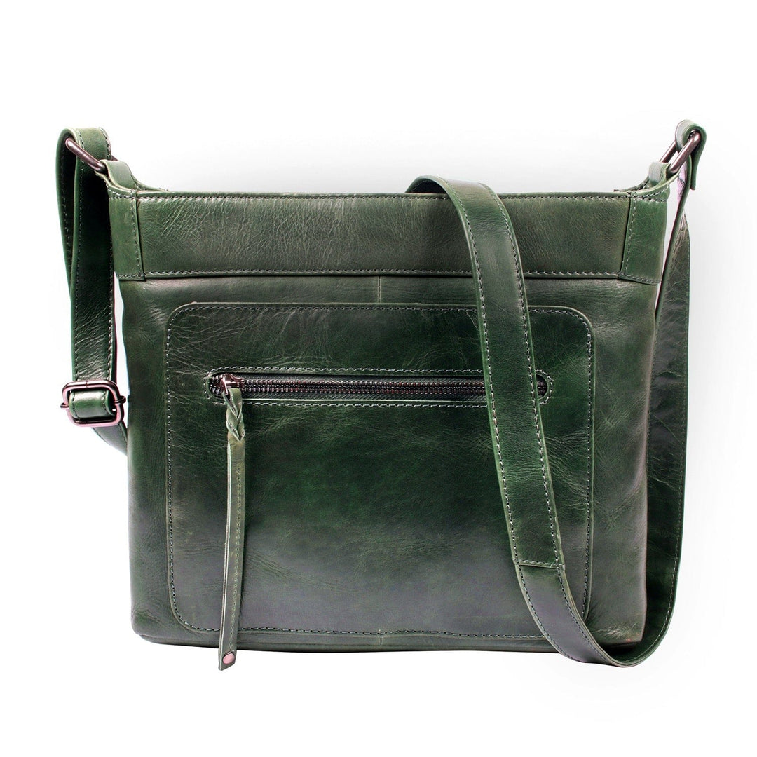 Delaney Concealed Carry Crossbody — Full-Grain Leather Purse with Ambidextrous YKK Locking Zippers & Universal Holster