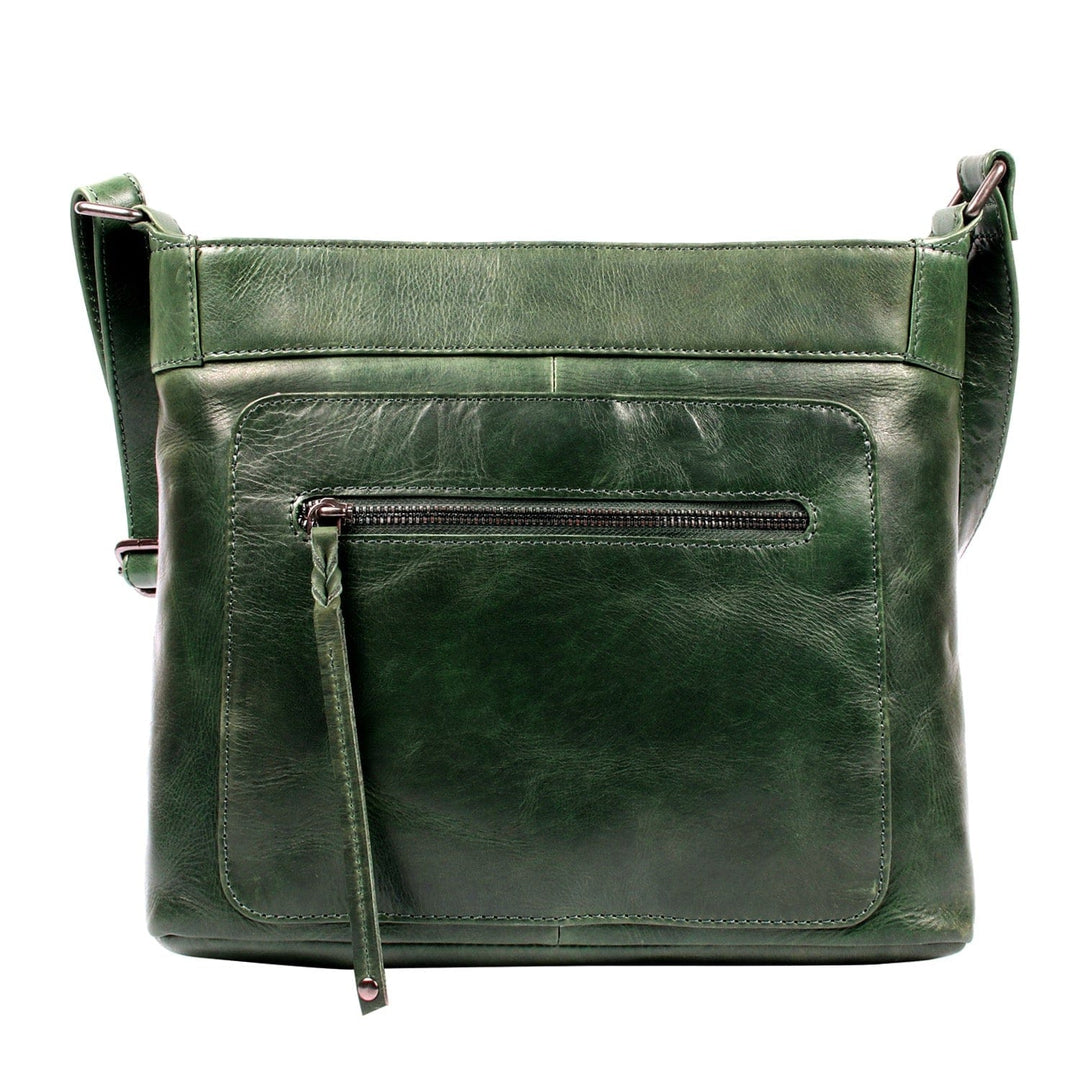 Delaney Concealed Carry Crossbody — Full-Grain Leather Purse with Ambidextrous YKK Locking Zippers & Universal Holster