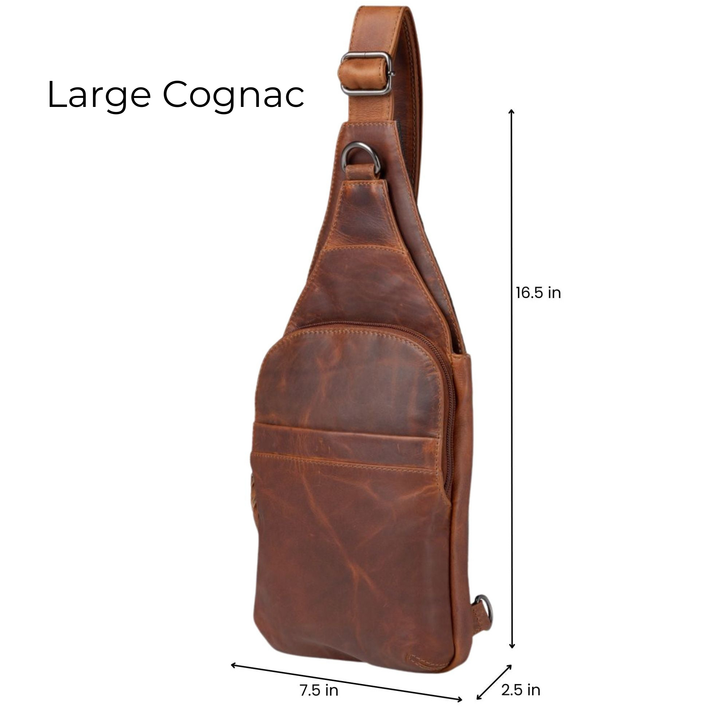 Concealed Carry Unisex Dakota Leather Sling by Lady Conceal - Large and Regular Size