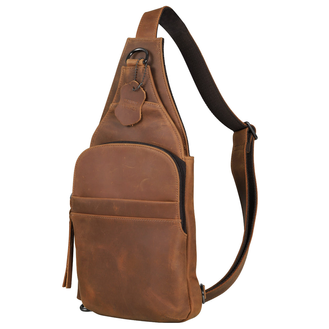 Concealed Carry Unisex Dakota Leather Sling by Lady Conceal - Large and Regular Size