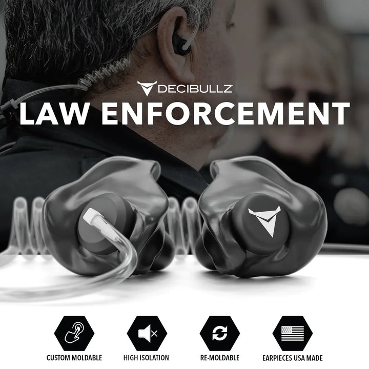 +Isolation Custom Molded Listen-Only Surveillance Acoustic Tube Headset
