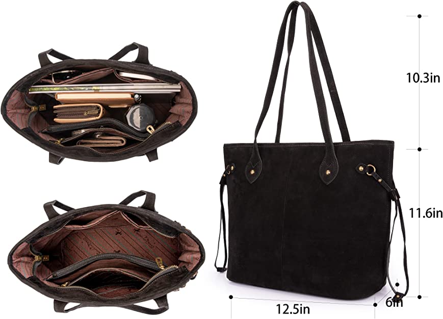 Large Real Leather Concealed Carry Tote by Montana West