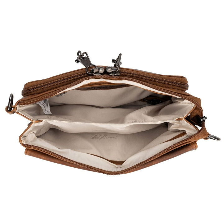 Premium Leather Concealed Carry Natasha Crossbody Bag – Stylish Everyday Carry by Lady Conceal