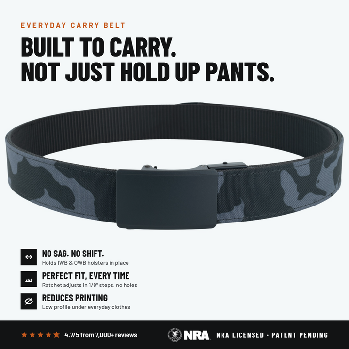 OPS 1.0 EDC Belt 1.5" Width Ballistic Nylon for Everyday Carry