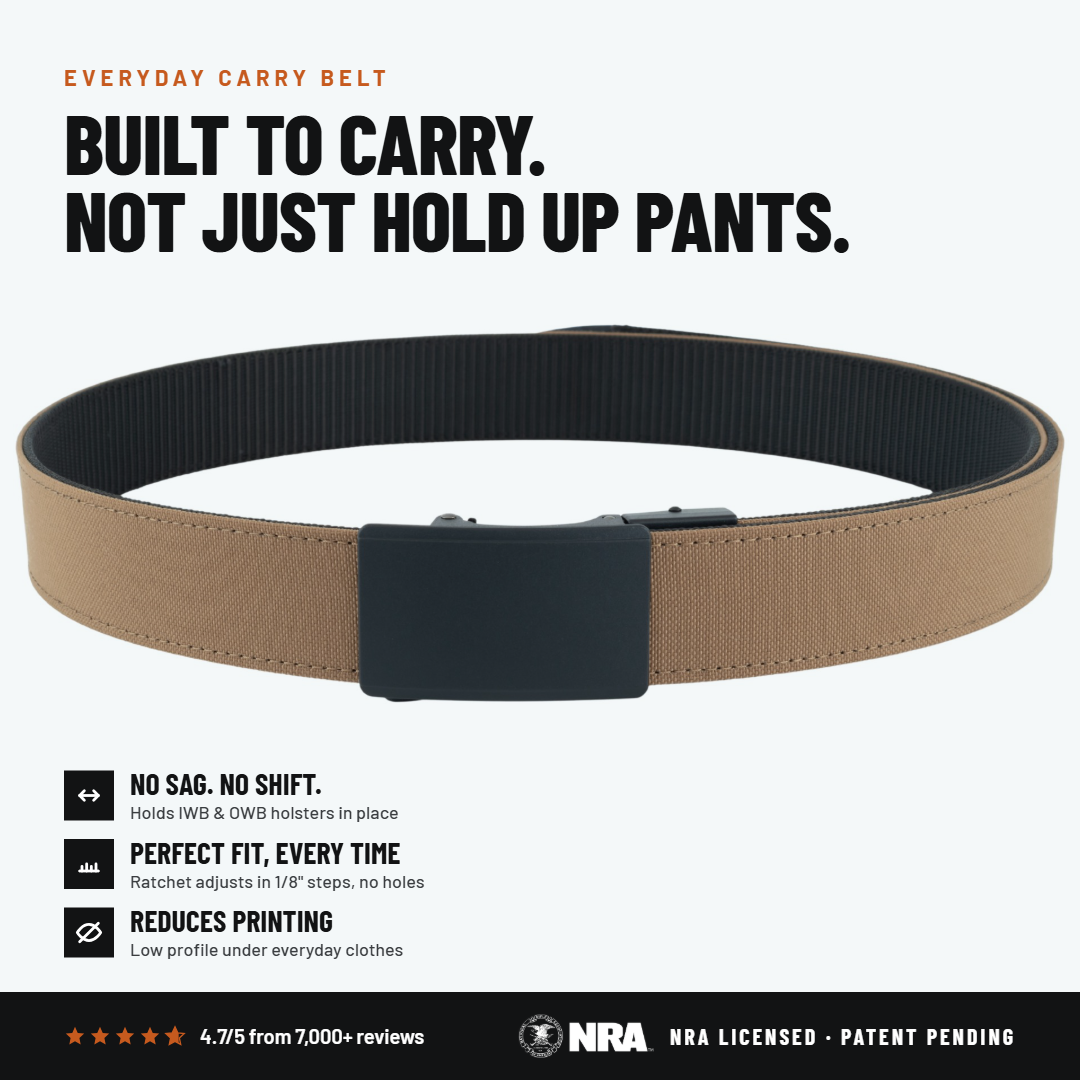OPS 1.0 EDC Belt 1.5" Width Ballistic Nylon for Everyday Carry