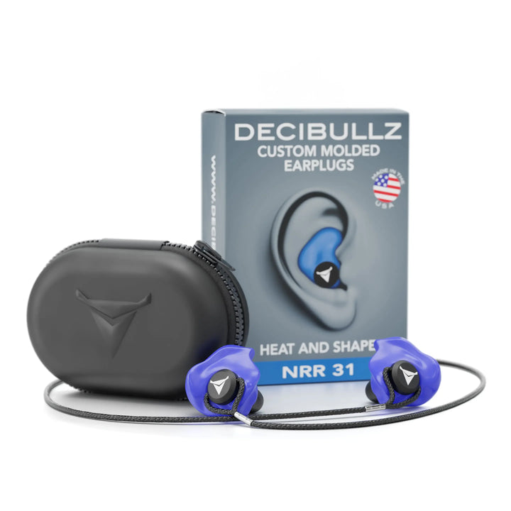 Custom Molded Earplugs 31dB NRR Pro-Pack with Case and Lanyard